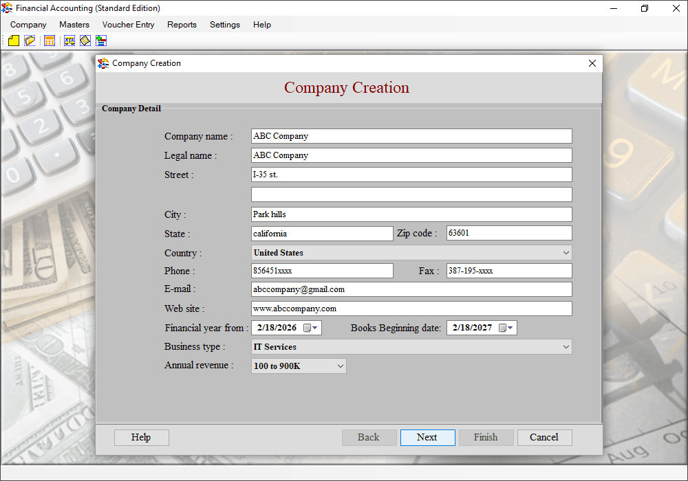 entire company details 